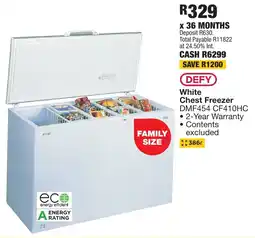 OK Furniture DEFY White Chest Freezer offer