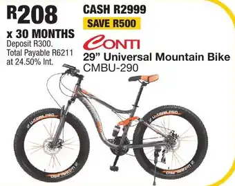 OK Furniture CONTI 29" Universal Mountain Bike offer