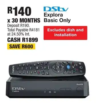 OK Furniture DStv Explora Basic Only offer