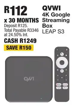 OK Furniture QVWI 4K Google Streaming Box offer