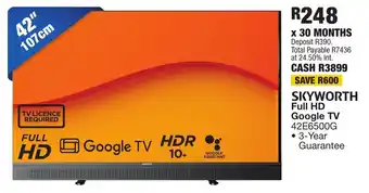 OK Furniture SKYWORTH Full HD Google TV offer