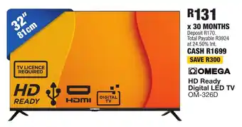 OK Furniture OMEGA HD Ready Digital LED TV offer