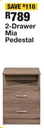 OK Furniture 2-Drawer Mia Pedestal offer