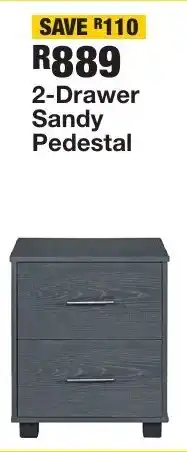 OK Furniture 2-Drawer Sandy Pedestal offer