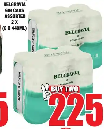 Boxer Liquors Belgravia gin cans assorted offer