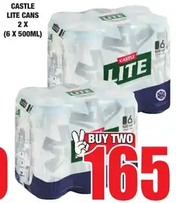 Boxer Liquors Castle lite cans offer