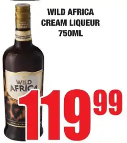 Boxer Liquors Wild africa cream liqueur offer