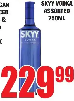 Boxer Liquors Skyy vodka assorted offer