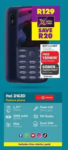 Shoprite Itel 2163D Feature phone offer