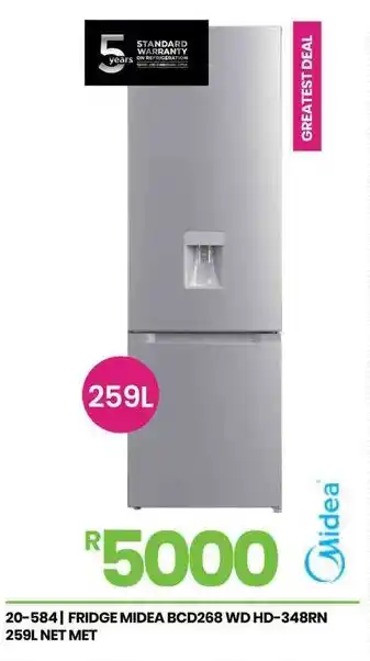 Fair Price FRIDGE MIDEA BCD268 WD HD-348RN NET MET offer