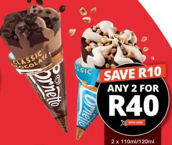 Checkers Ola Cornetto Classic Chocolate/ Classic Ice Cream offer