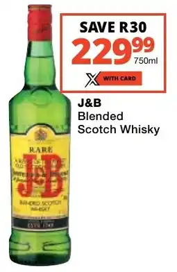 Checkers Liquor Shop J&B Blended Scotch Whisky offer