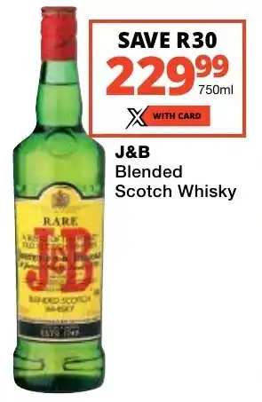 Checkers Liquor Shop J&B Blended Scotch Whisky offer