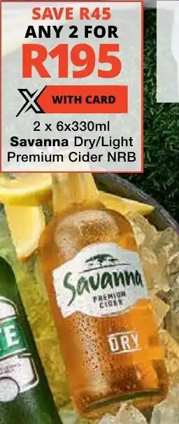 Checkers Liquor Shop Savanna Dry/Light Premium Cider NRB offer