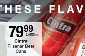 Checkers Liquor Shop Cintra Pilsener Beer Cans offer