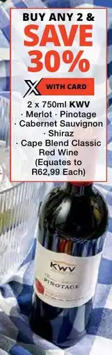 Checkers Liquor Shop KWV Pinotage offer