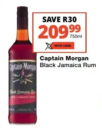 Checkers Liquor Shop Captain Morgan Black Jamaica Rum offer