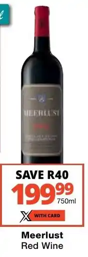 Checkers Liquor Shop Meerlust Red Wine offer