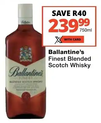 Checkers Liquor Shop Ballantine's Finest Blended Scotch Whisky offer