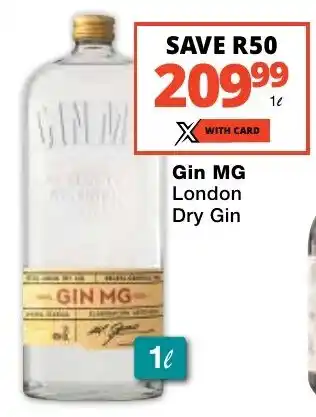 Checkers Liquor Shop Gin MG London Dry Gin offer