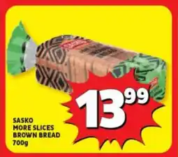 Usave Sasko more slices brown bread offer