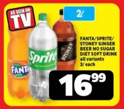 Usave Fanta/sprite/ stoney ginger beer no sugar diet soft drink all variants offer