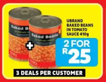 Usave Ubrand baked beans in tomato sauce offer