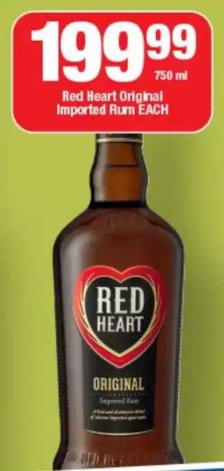 OK Liquor Red Heart Original Imported Rum offer