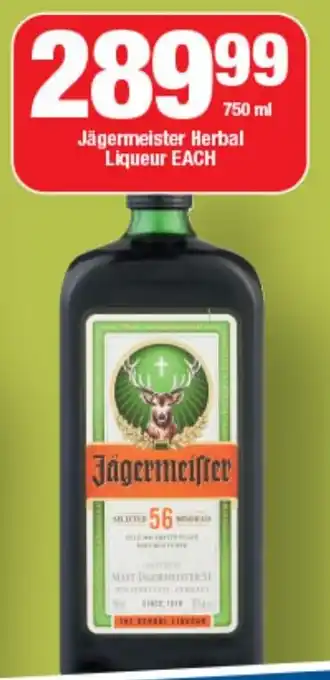 OK Liquor Jägermeister Herbal Liqueur offer