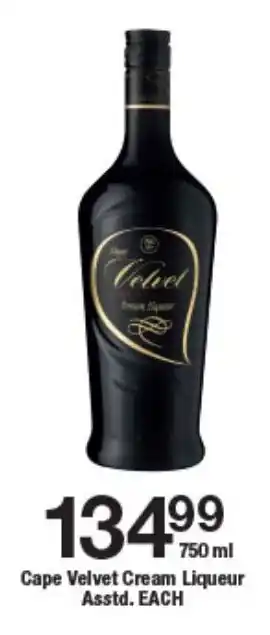 OK Liquor Cape Velvet Cream Liqueur Asstd. offer