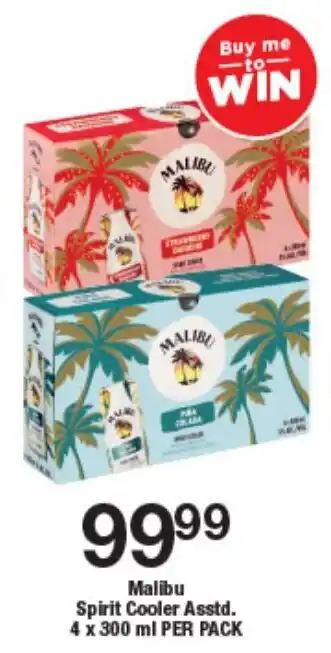 OK Liquor Malibu Spirit Cooler Asstd. offer