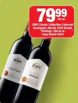 OK Liquor KWV Classic Collection Cabernet Sauvignon, Merlot, Petit Verdot, Pinotage, Shiraz or Cape Blend offer