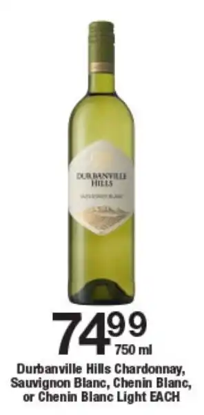 OK Liquor Durbanville Hills Chardonnay, Sauvignon Blanc, Chenin Blanc, or Chenin Blanc Light offer