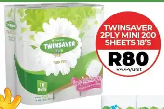 1UP Twinsaver 2ply mini 200 sheets offer