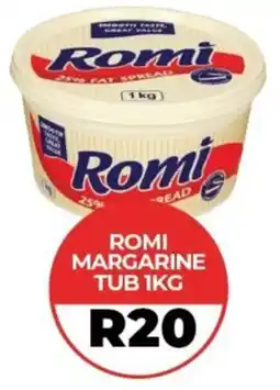 1UP Romi margarine tub offer