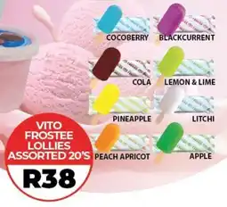 1UP Vito frostee lollies assorted offer