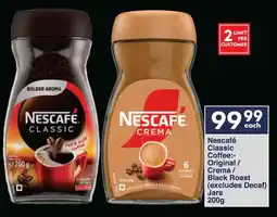 President Hyper Nescafé Classic Coffee Original/ Crema/ Black Roast (excludes Decaf) Jars offer