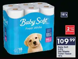 President Hyper Baby Soft 2-Ply 350 Sheets Toilet Tissue offer