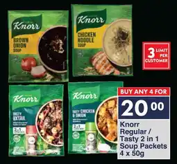 President Hyper Knorr Regular/ Tasty 2 in 1 Soup Packets offer