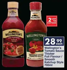 President Hyper Wellington's Tomato Sauce Thicker Full Flavour/ Smooth Ketchup Style offer