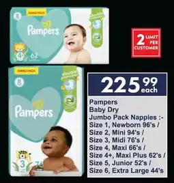 President Hyper Pampers Baby Dry Jumbo Pack Nappies offer