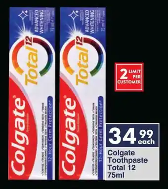 President Hyper Colgate Toothpaste Total 12 offer