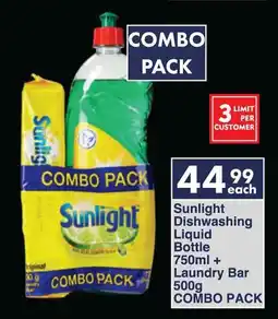 President Hyper Sunlight Dishwashing Liquid Bottle + Laundry Bar offer