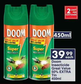 President Hyper Doom Insecticide Great Value 50% EXTRA Tin offer