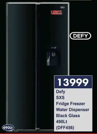 President Hyper Defy SXS Fridge Freezer Water Dispenser Black Glass offer