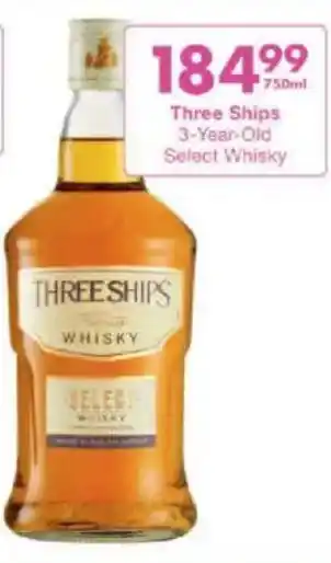 President Liquor Three Ships 3-Year-Old Select Whisky offer