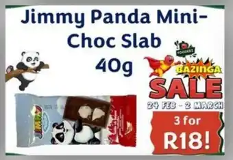 Foodeez Jimmy Panda Mini-Choc Slab offer