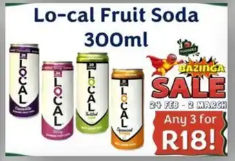 Foodeez Lo-cal Fruit Soda offer