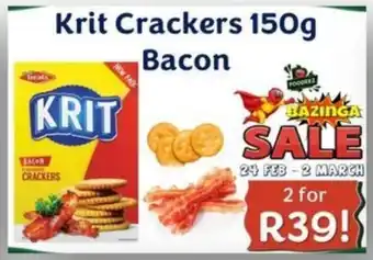 Foodeez Krit Crackers Bacon offer