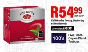 Take 'n Pay Five Roses Ceylon Blend Teabags offer